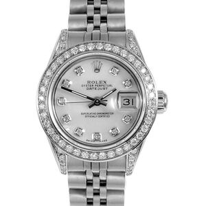 Rolex Ladies Datejust 69174 MOP diamond jubilee steel